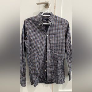 Fred Perry men’s shirt - brown/blue plaid